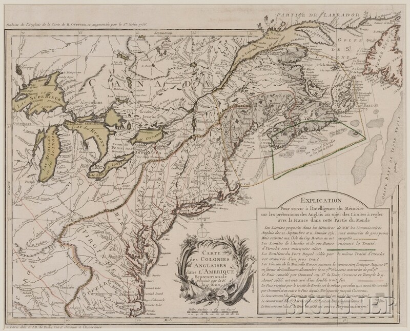 Appraisal: Maps and Charts North America Poilly N J B Carte