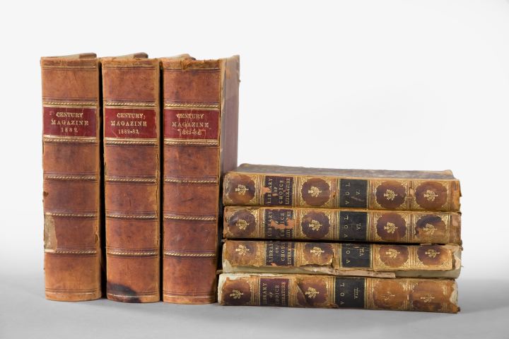 Appraisal: Collection of Approximately Fourteen Decorative Leather Bindings including Library of