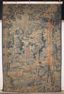 Appraisal: Flemish th century verdure tapestry Flemish th century Hand woven