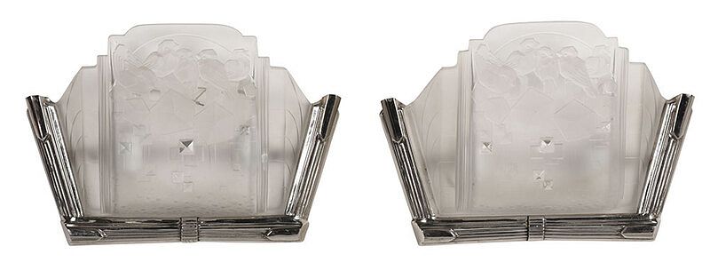 Appraisal: Pair Muller Fr res Luminaire Wall Sconces French s pair