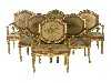 Appraisal: A SET OF SIX FRENCH GILTWOOD FAUTEUILS in Louis XVI