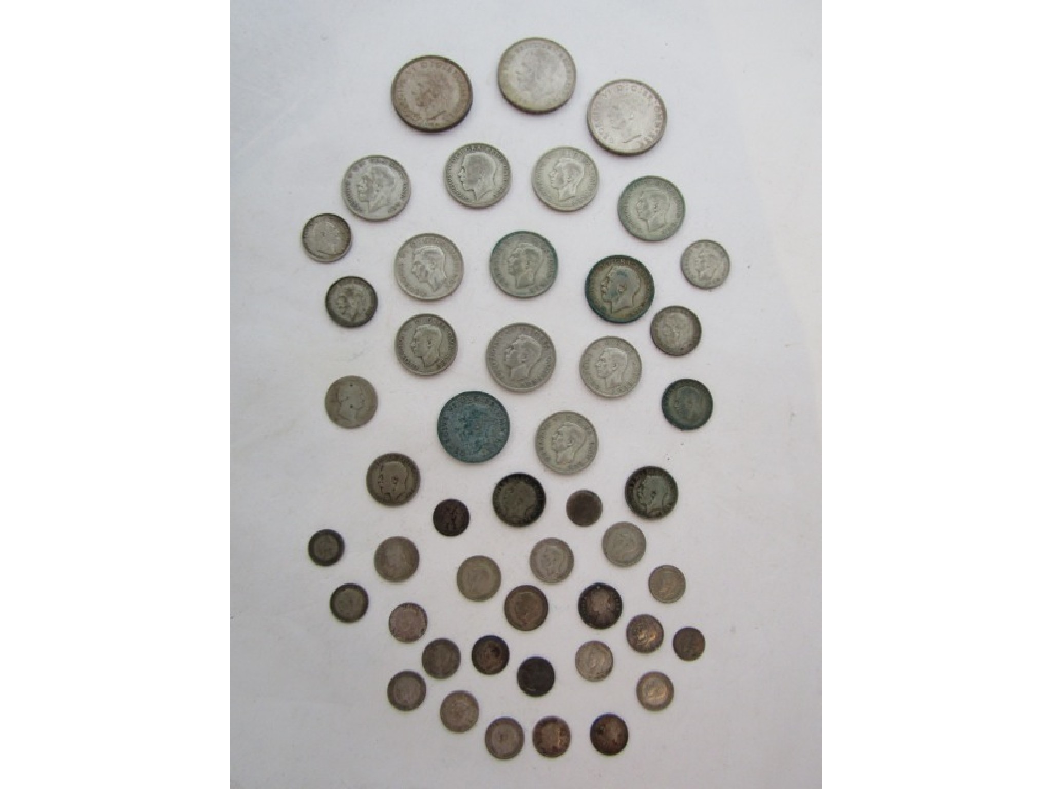 Appraisal: A collection of post pre English silver coinage gm