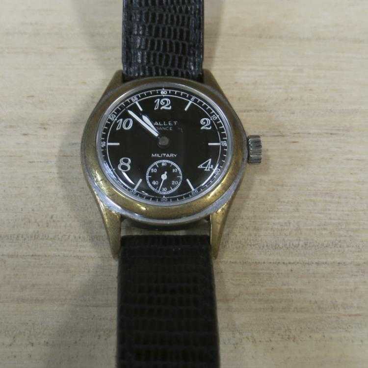 Appraisal: FRENCH GALLET WRISTWATCH having brass case Norwood jewel movement also