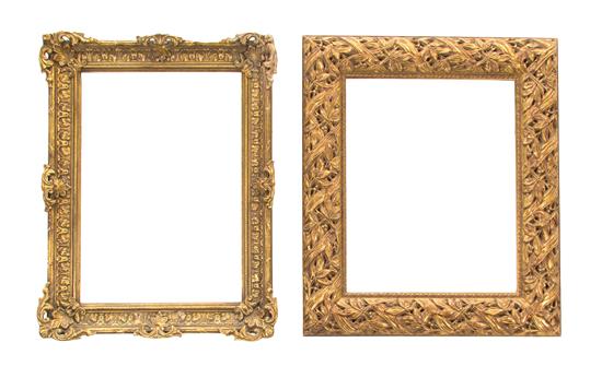 Appraisal: Sale Lot Two Continental Giltwood Frames th th century each