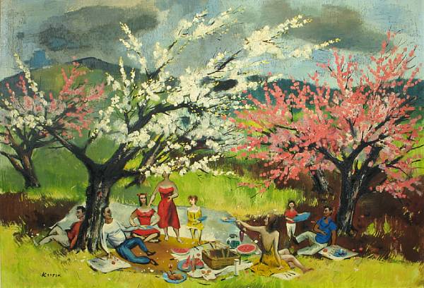 Appraisal: Lenard Kester American - A Spring Picnic signed 'Kester' lower