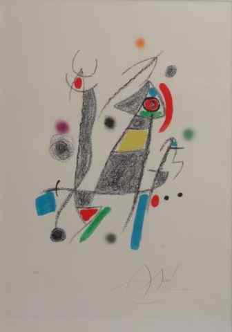 Appraisal: MIRO Pencil Signed Lithograph ''Maravillas ''Signed lower right in an