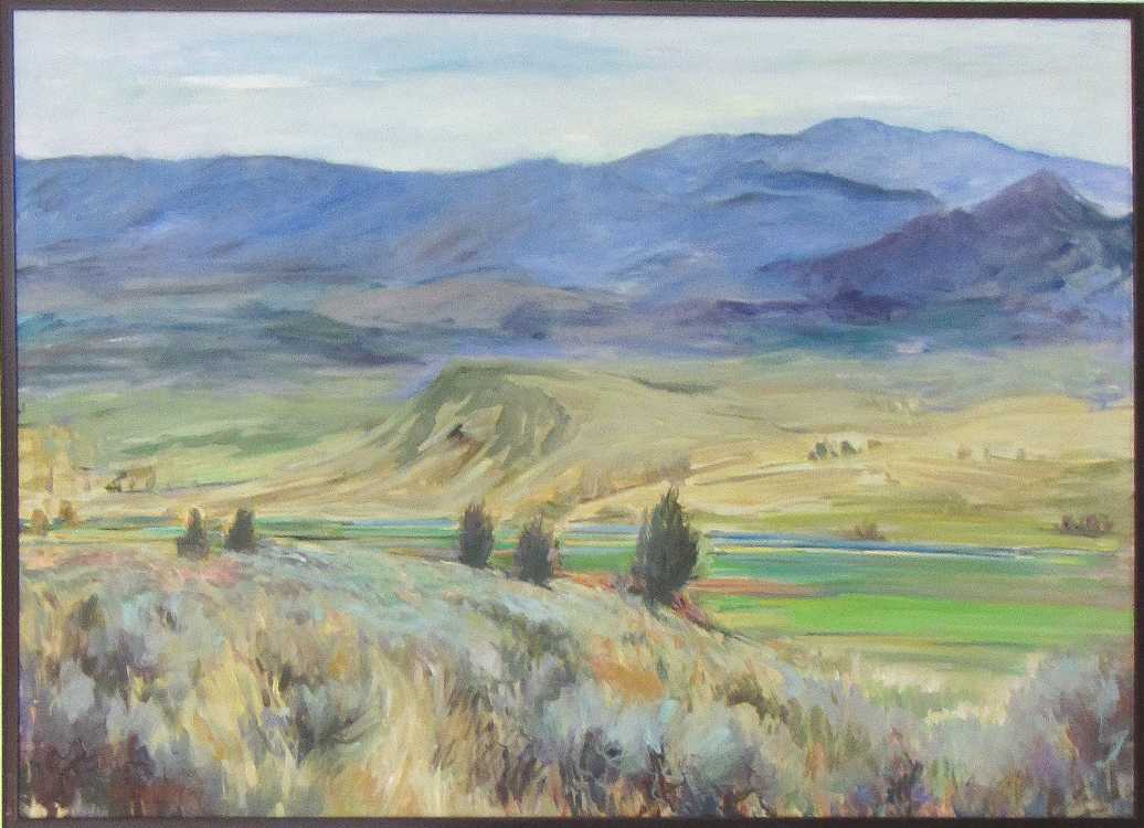 Appraisal: LORAINE BALSILLIE OIL ON CANVAS Oregon th century Owyhee River