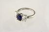 Appraisal: LADY'S RING - Platinum Burma blue sapphire and diamond ring