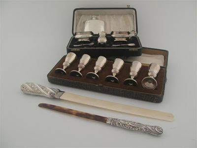 Appraisal: A mixed lot a cased set of six modern liqueur