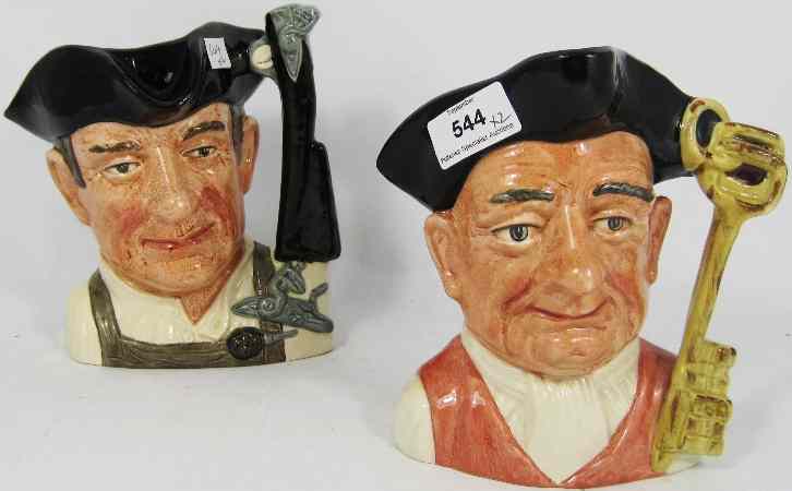 Appraisal: Royal Doulton Large Character Jugs Gaoler D And Gunsmith D