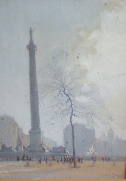 Appraisal: K Airini Vane th century Nelson's Column Trafalgar Square watercolour