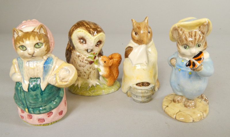 Appraisal: Four Royal Albert Beatrix Potter figures Chippy Hackee Cousin Ribby