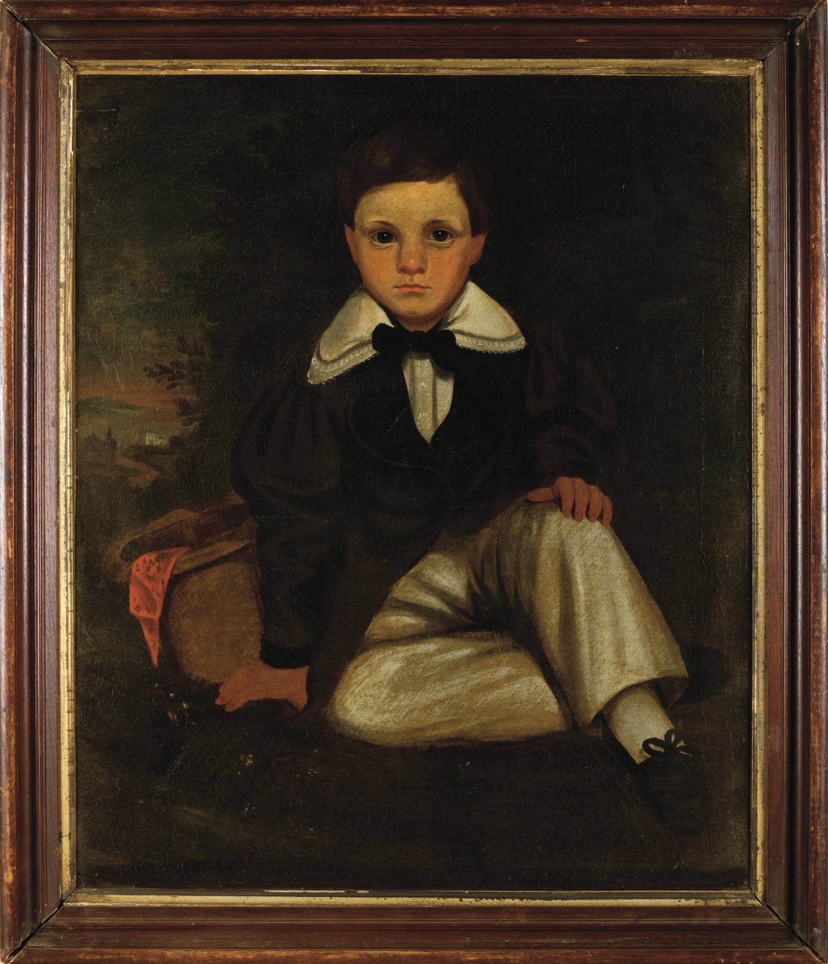 Appraisal: THOMAS HEWES HINCKLEY AMERICAN - PORTRAIT OF A YOUNG BOY