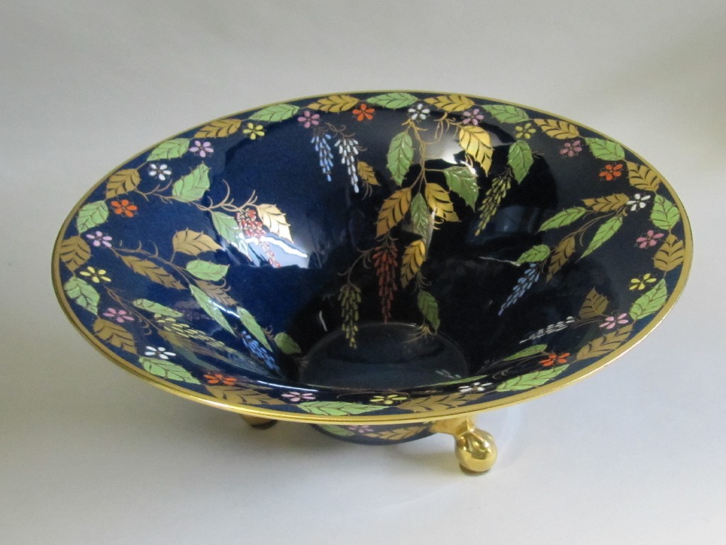 Appraisal: A Carlton Ware bowl painted with wisteria on a powder