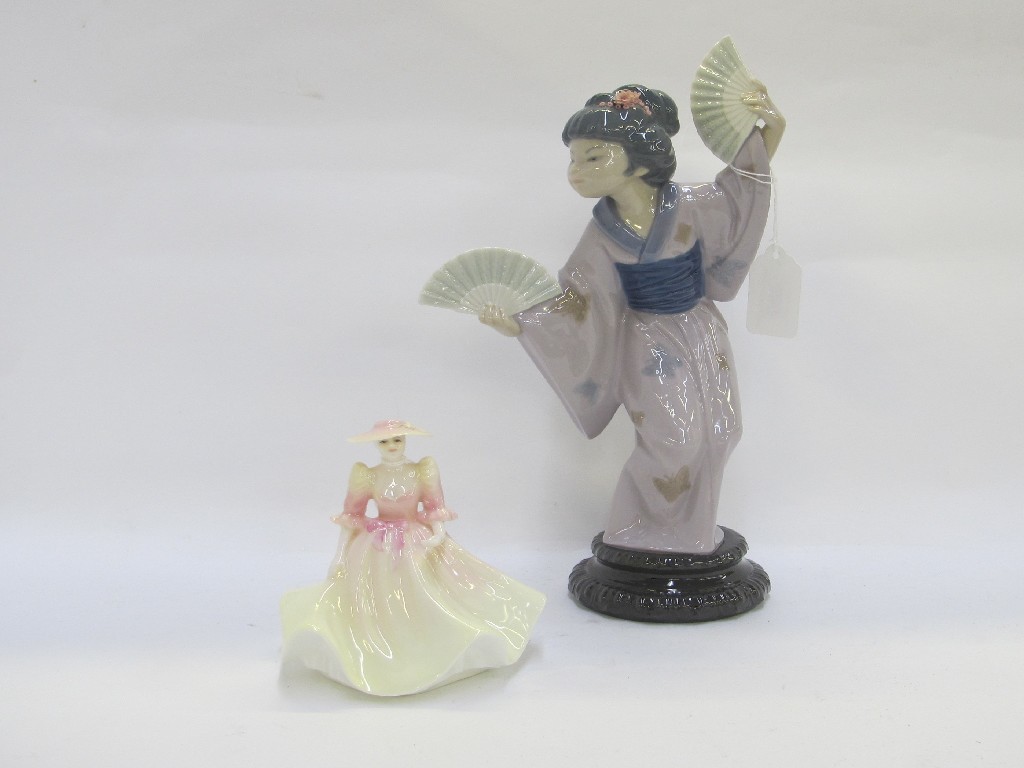 Appraisal: Lladro figure of a geisha and a Coalport figure 'Debutante'