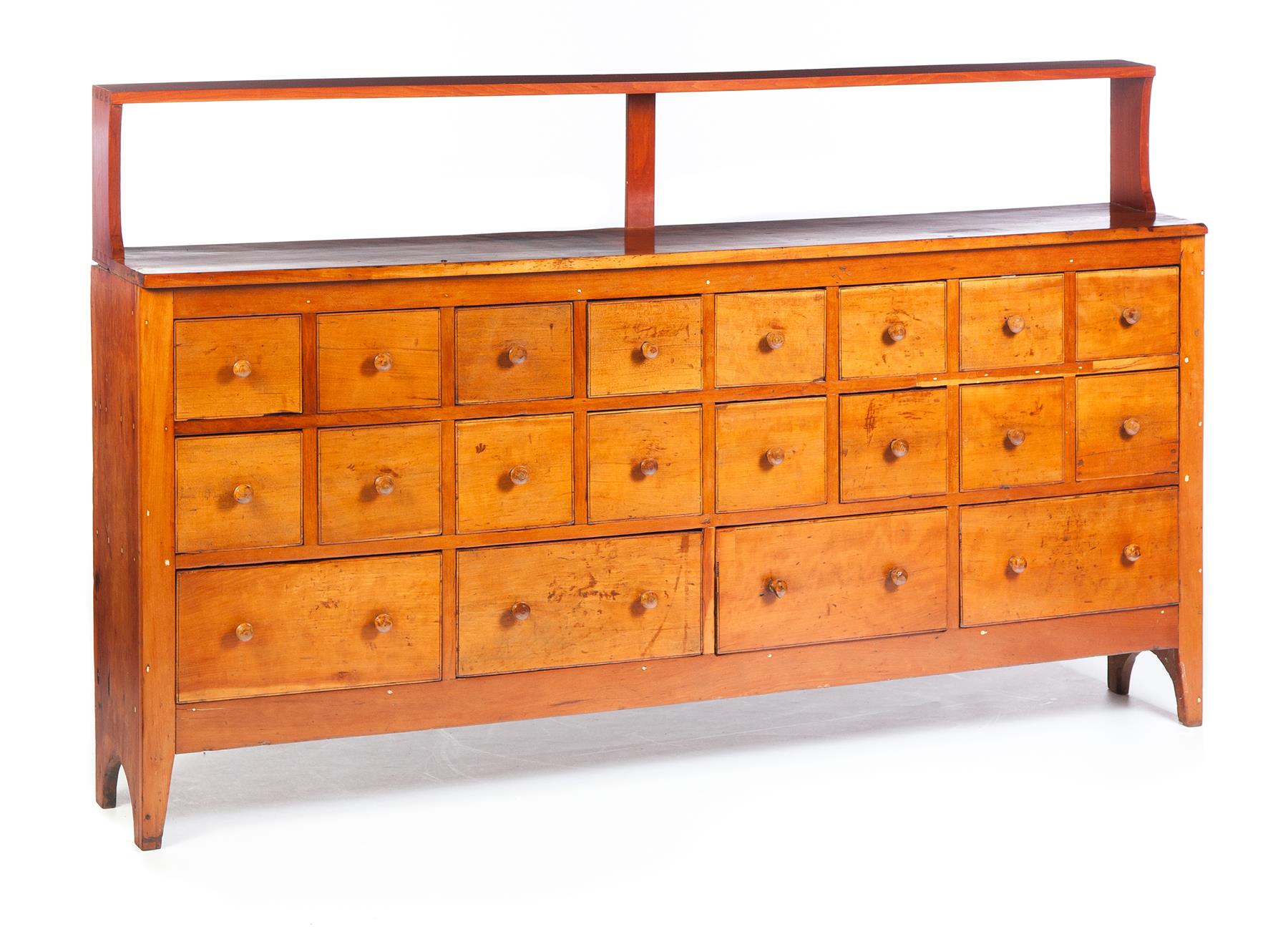 Appraisal: TWENTY DRAWER APOTHECARY CHEST American Mid th century Cherry with