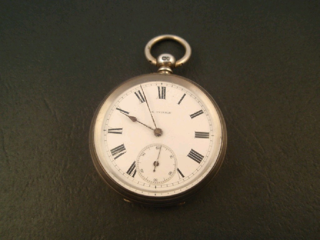 Appraisal: A silver open faced pocket watch dial scribed G Tydeman