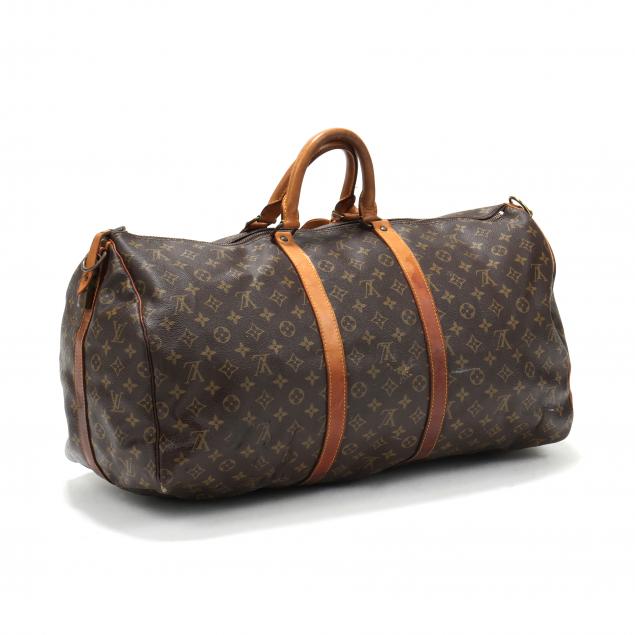 Appraisal: Monogram Canvas Keepall Louis Vuitton Made in France vachetta cowhide