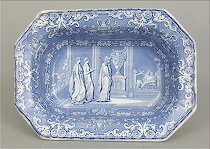 Appraisal: Staffordshire Transferware Dish ca mid- th Century Classical Antiquities series