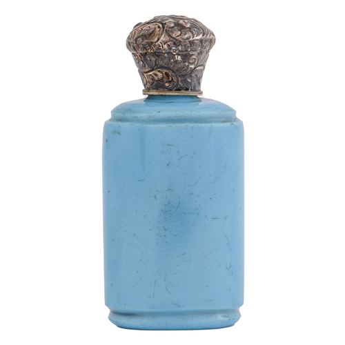 Appraisal: A French opaque bleu celeste glass scent bottle th c