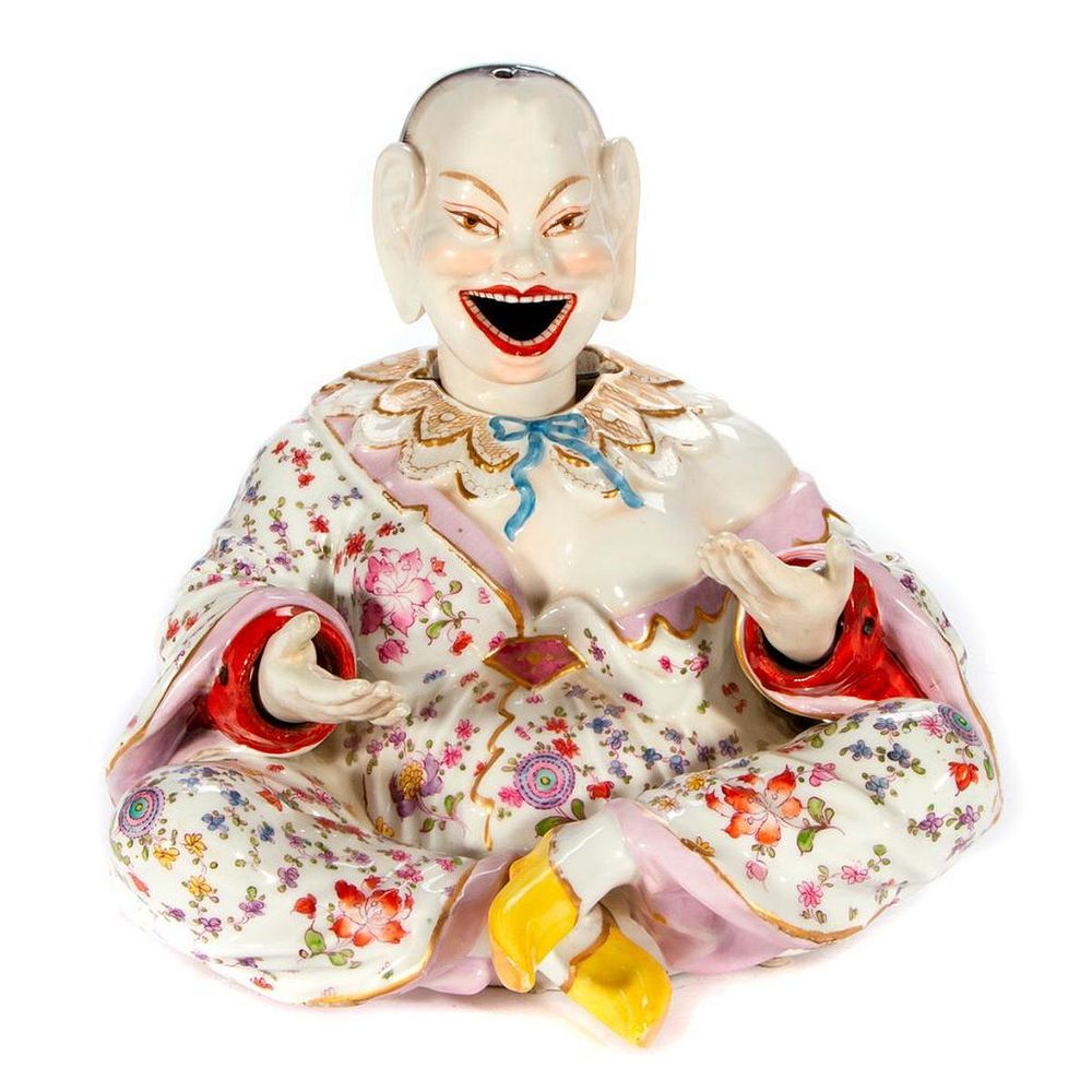 Appraisal: A Continental porcelain nodder A Continental porcelain nodder pagoda figure