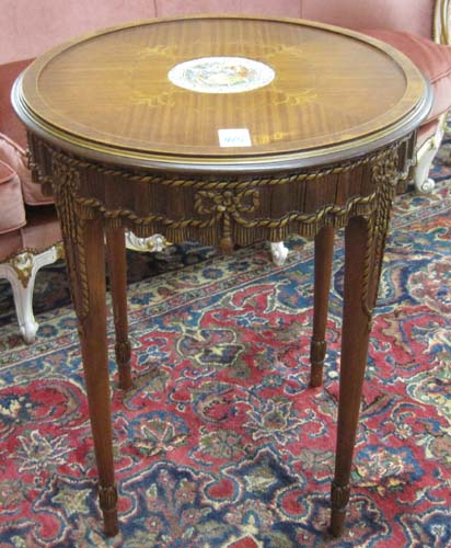 Appraisal: LOUIS XVI STYLE GUERIDON Milano Furniture Co Chicago th century