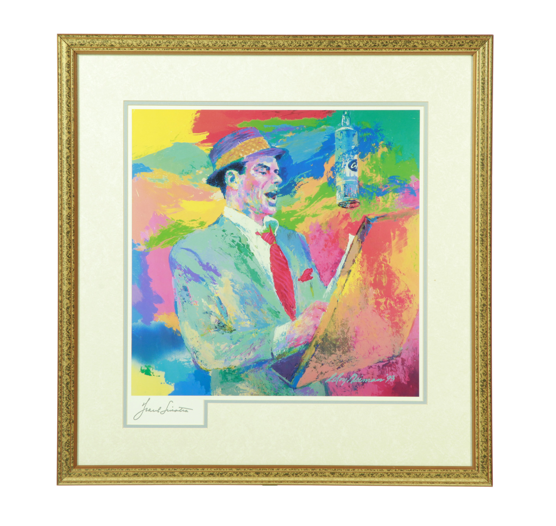 Appraisal: FRAMED PRINT OF FRANK SINATRA BY LEROY NEIMAN American dated