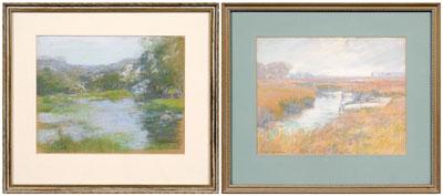 Appraisal: Two Mary Loring Warner pastels Connecticut - one a New