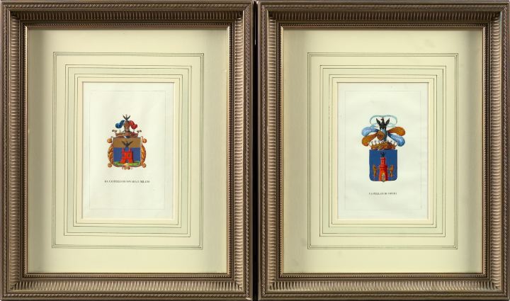 Appraisal: Seldini and Tettoni Italian th Century Italian Heraldic Crests suite