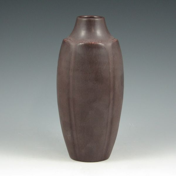 Appraisal: Ephraim Pottery Nightingale vase in matte purple Retired with a