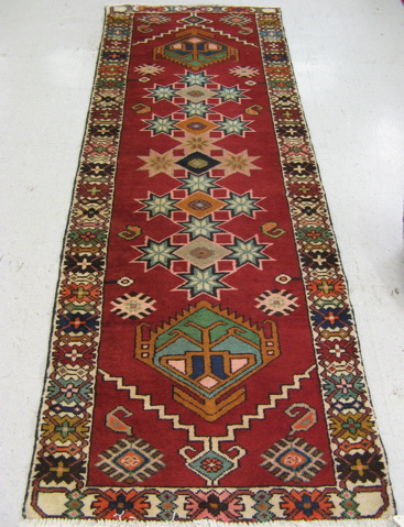 Appraisal: PERSIAN HAMADAN TRIBAL RUNNER ' x '