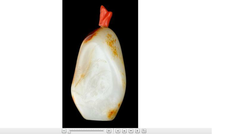 Appraisal: Exceptional Chinese white jade 'pebble' snuff bottle late th century