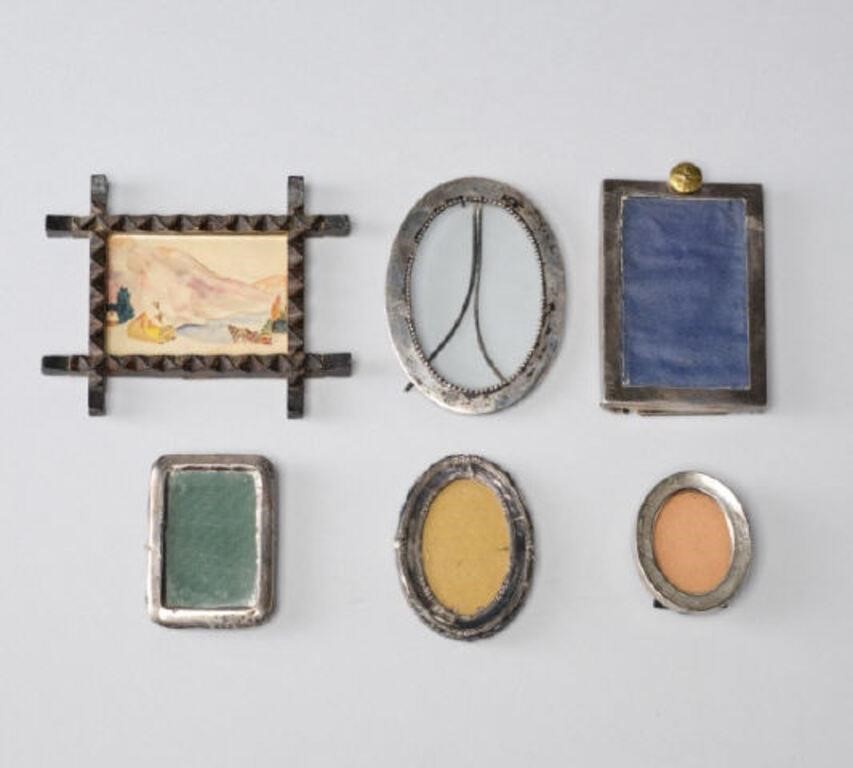 Appraisal: A lot of six small photo frames three sterling two