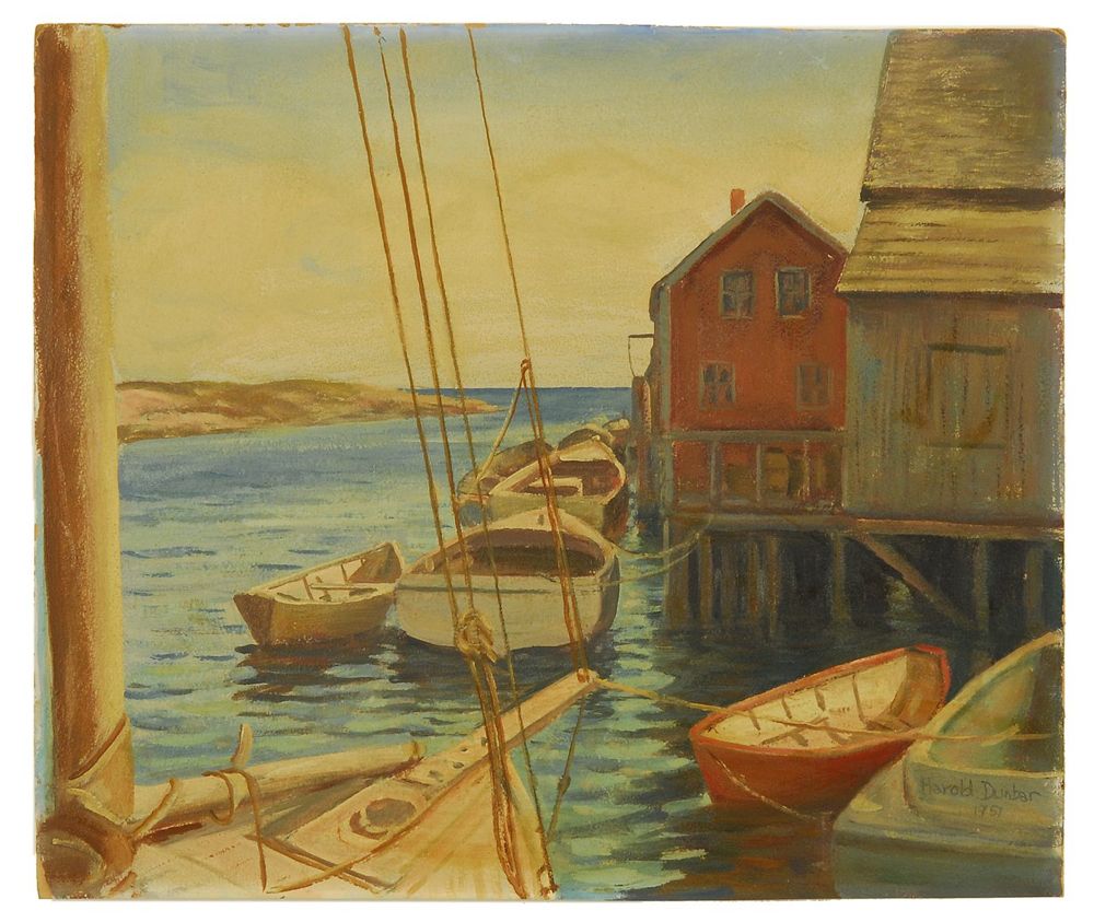 Appraisal: HAROLD C DUNBARAmerican - Fish-boats at West Harwich Herring River