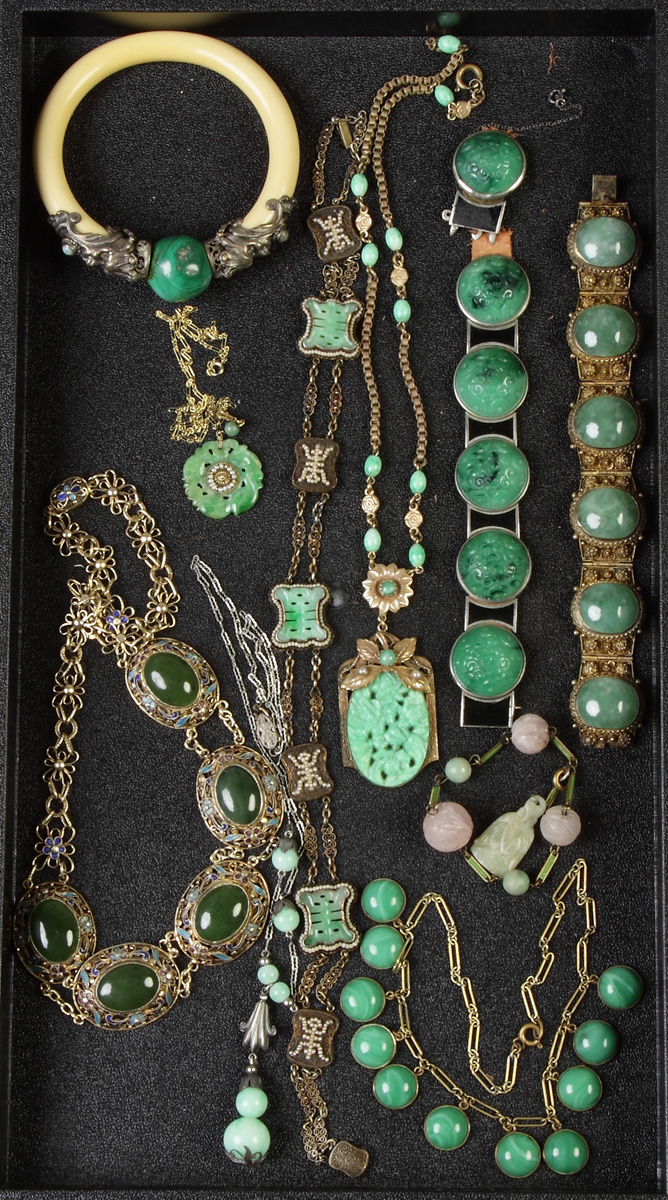 Appraisal: Group Jadeite Necklaces Bracelets etc