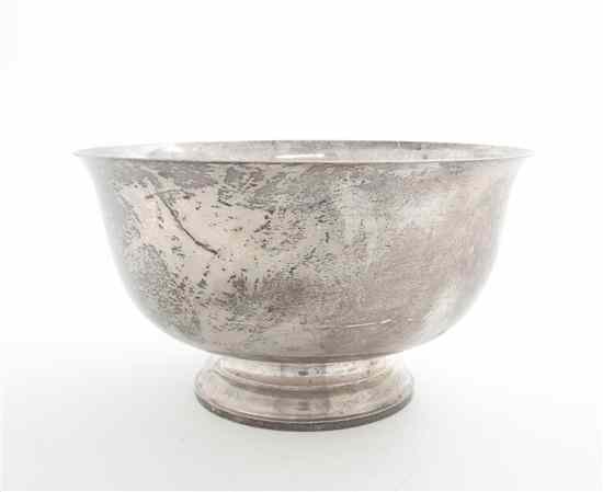 Appraisal: An American Sterling Silver Paul Revere Bowl Fina of circular