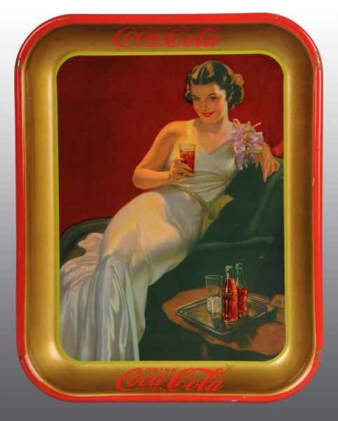 Appraisal: Hostess Girl Coca-Cola Serving Tray Description Beautiful strong example with