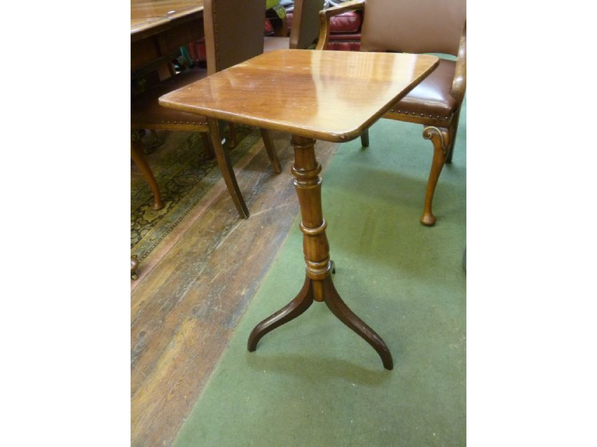 Appraisal: A th century mahogany occasional table with a small rectangular