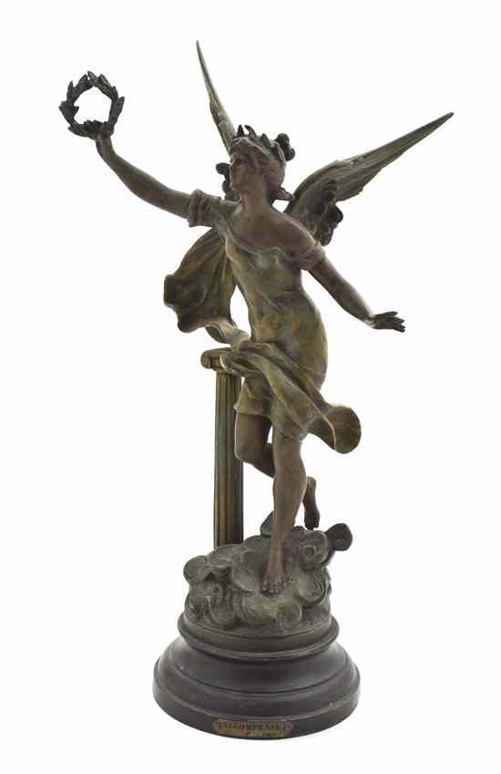 Appraisal: A French Cast Metal Figure after Moreau - Recompense depicting