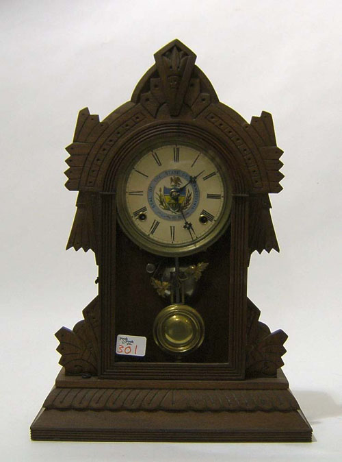 Appraisal: Victorian mahogany mantle clock h