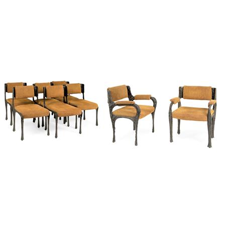 Appraisal: Paul Evans American - Set of Eight Dining Chairs circa