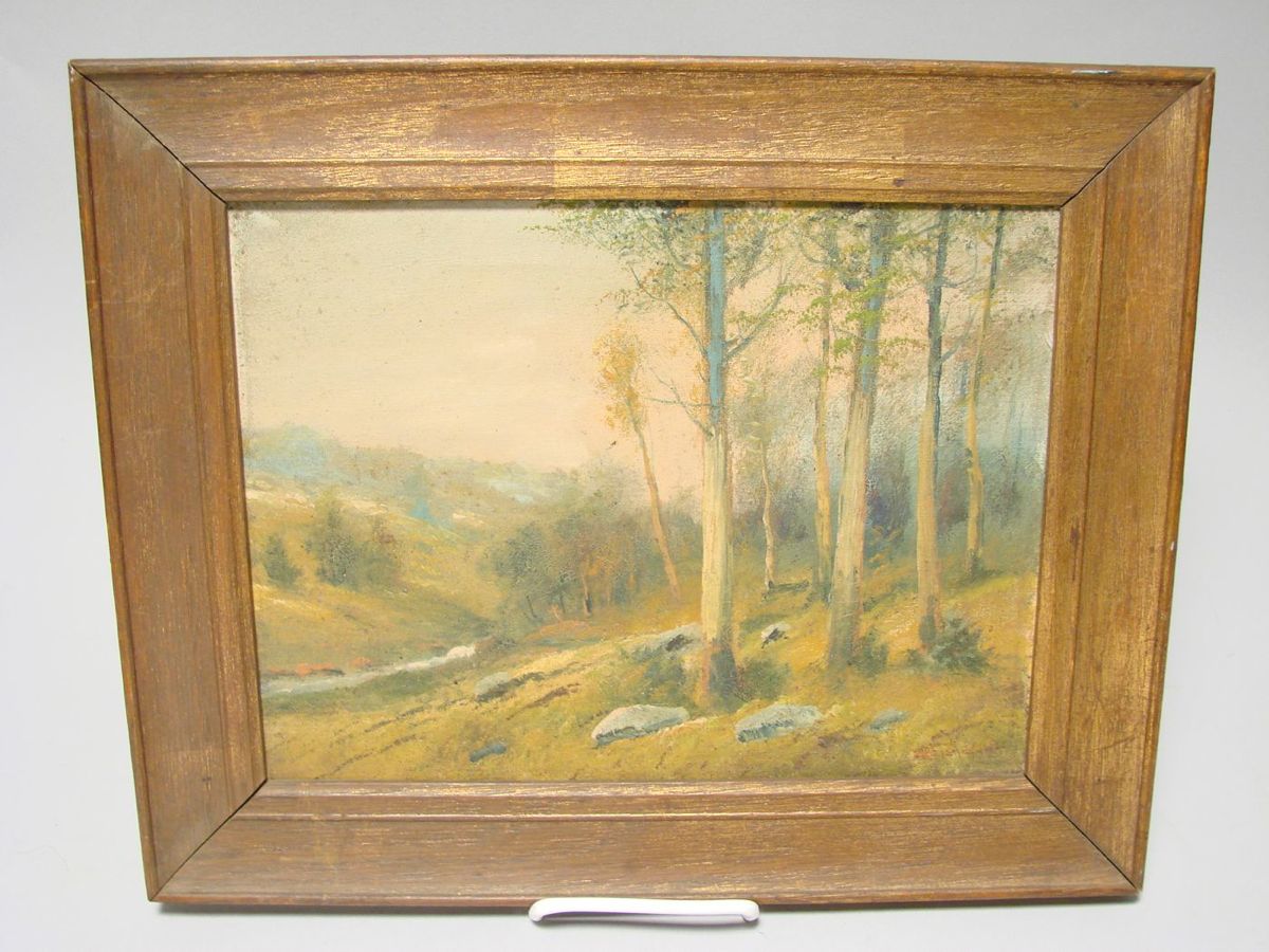 Appraisal: D A FISHERAmerican - Forest landscape Signed and dated lower