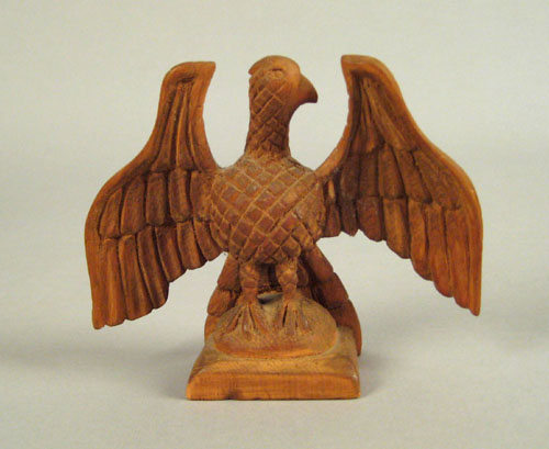 Appraisal: Carl Snavely Lancaster Pennsylvania - carved spread winged eagle initialed