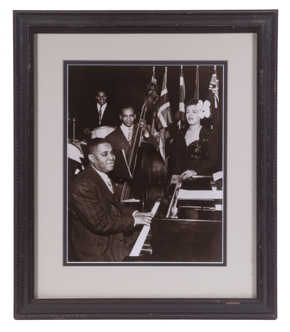 Appraisal: REPRINT PHOTO OF BILLIE HOLIDAY ART TATUM FRAMED Billie Holiday