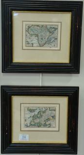 Appraisal: Three hand colored engraved maps by Van Den Keere including