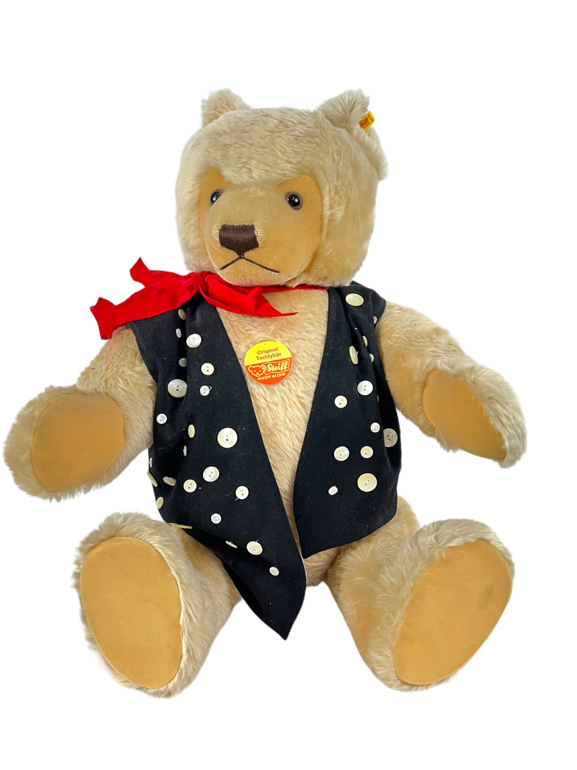 Appraisal: Large Steiff Teddy Bear With ButtonHeight Bear is in good