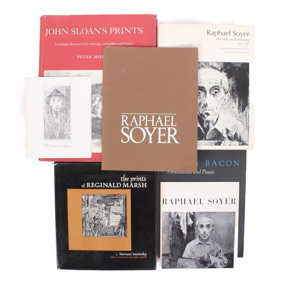 Appraisal: BACON MARSH SOYER SLOAN ART MONOGRAPH BOOKS CATALOGUE RAISONNE AND