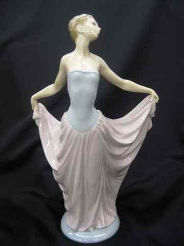 Appraisal: Lladro Porcelain Figurine of a Ladyin elegant pink gown ''