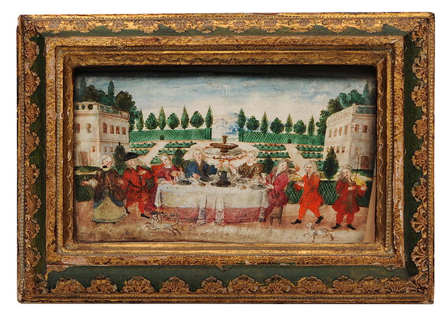 Appraisal: A SMALL TH CENTURY CONTINENTAL SCHOOL PAINTING IN GOUACHE depicting