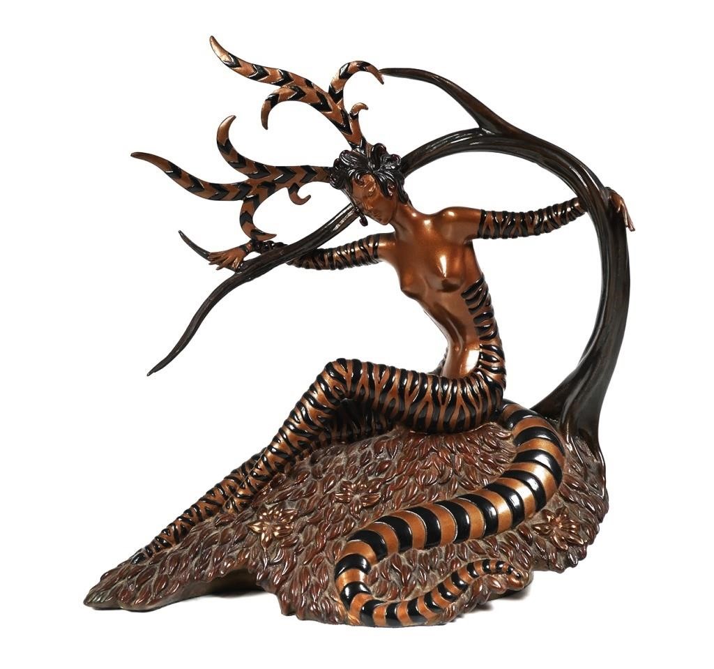 Appraisal: ORIGINAL ERTE THE HUNTING BRONZE STATUEExceptional bronze by Erte aka